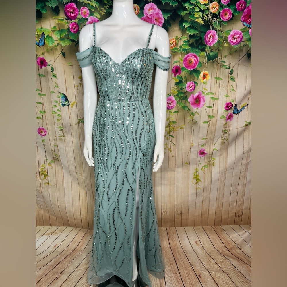 Cindy Collection Long Gown Dress.